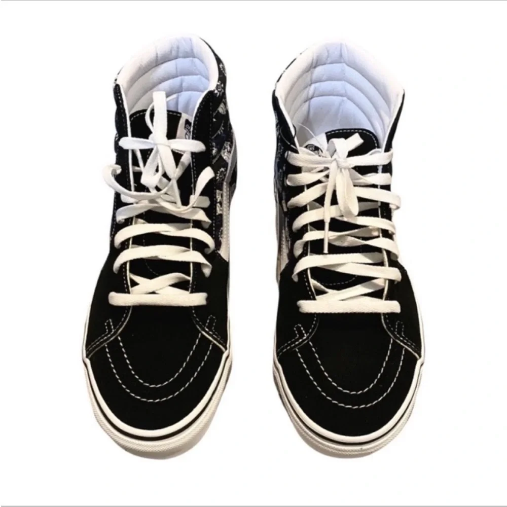 VANS Sk8-Hi Flash Skulls canvas high-top skate shoe NEW - Picture 3 of 11